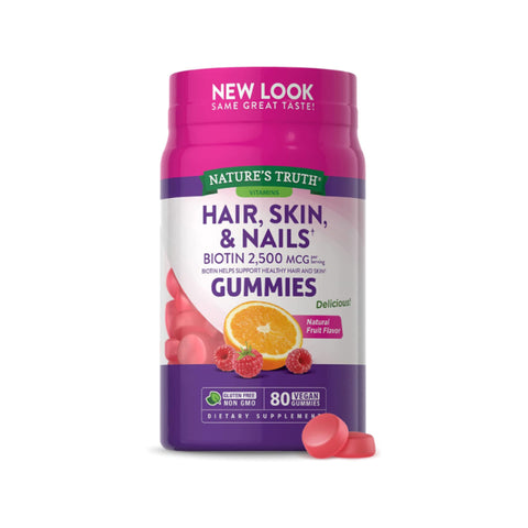 Nature's Truth Hair, Skin, Nails 2500 mcg, 80 gummies