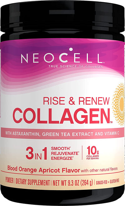 NEOCELL Rise and Renew Collagen مع أستازانتين، مستخلص الشاي الأخضر وفيتامين سي، 264 جرام