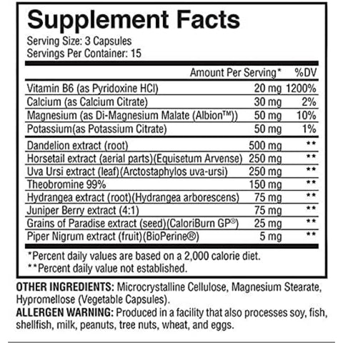 Evogen Nutrition Super Dry Water Loss,  45 Capsules